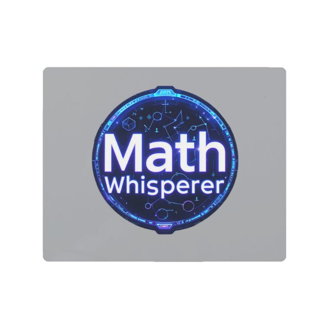 Impresión En Metal Math Teacher Math Whisperer (Anverso)