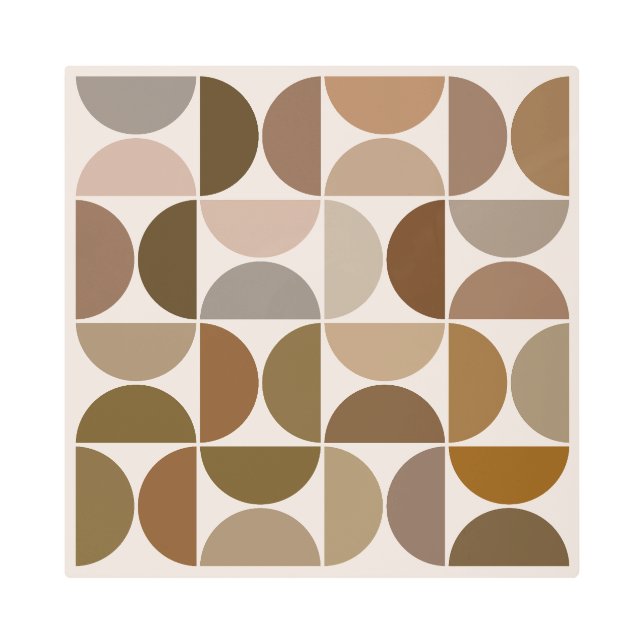Impresión En Metal MCM Semicircles Browns+Cream Big Pattern (Anverso)