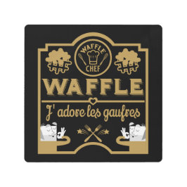 Impresión En Metal Me encantan los Waffles