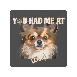 Impresión En Metal Me Tenías En Woof   Perros Pomerania