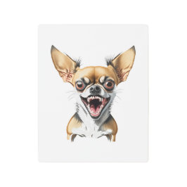 Impresión En Metal Mean Chihuahua | Perros divertidos