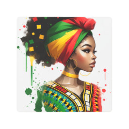 Impresión En Metal Melanin Hombres Mujeres Mujeres Niños