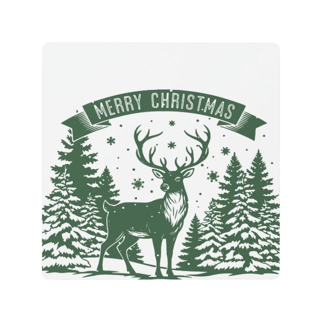 Impresión En Metal Merry Christmas (Anverso)