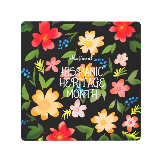 IMPRESIÓN EN METAL MES DE PATRIMONIO HISPANO NACIONAL (Anverso)