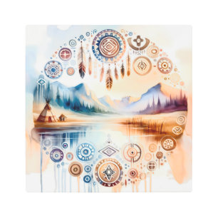 Impresión En Metal Mes del Patrimonio Nativo Estadounidense