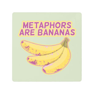 Impresión En Metal Metáfora Tipografía divertida