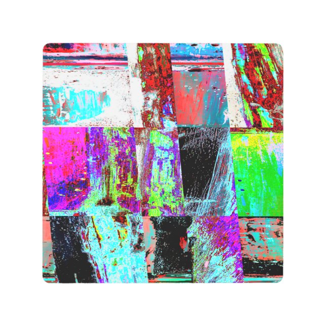 Impresión En Metal Metal Wall Art – Abstract Grid (Anverso)