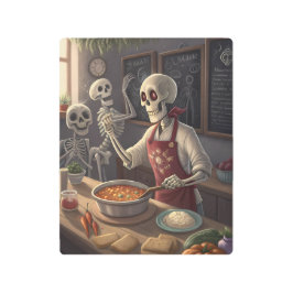 Impresión En Metal Metal Wall Art - Skeleton Cooking Class | Funny Ha