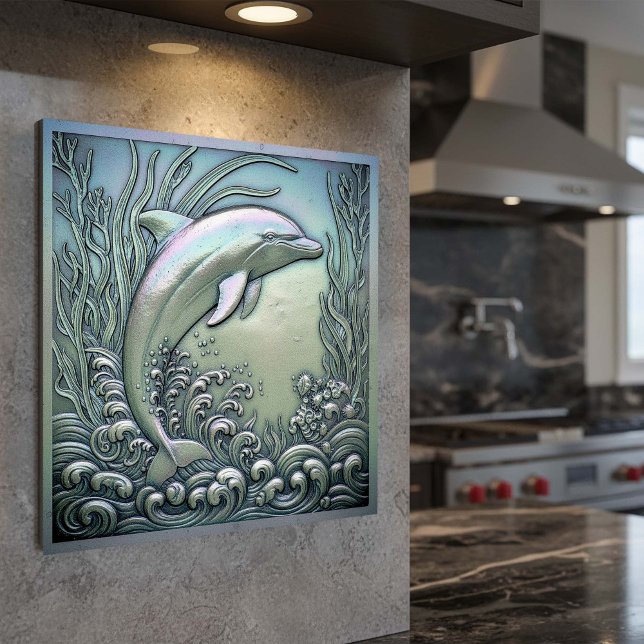 Impresión En Metal Metallic Iridescent Dolphin D1223 (Subido por el creador)