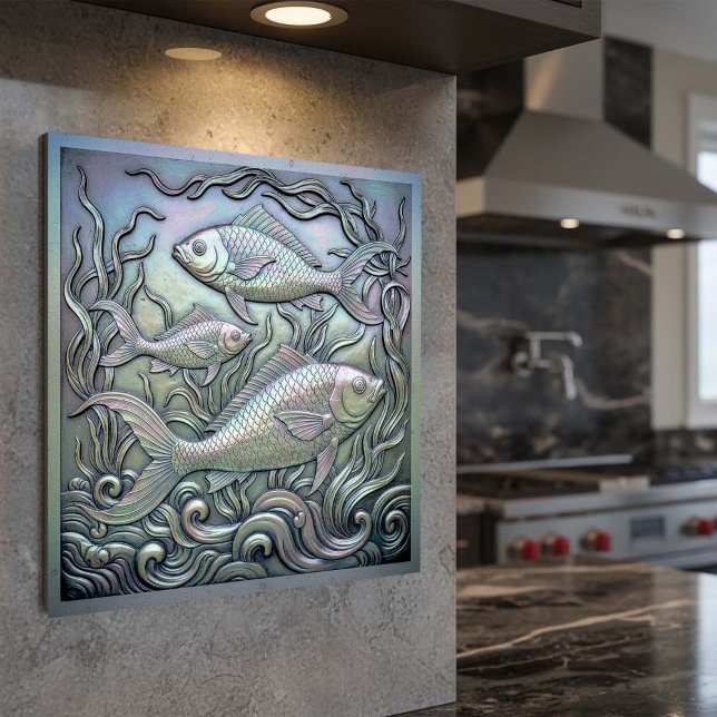 Impresión En Metal Metallic Iridescent Fish D1223 (Subido por el creador)