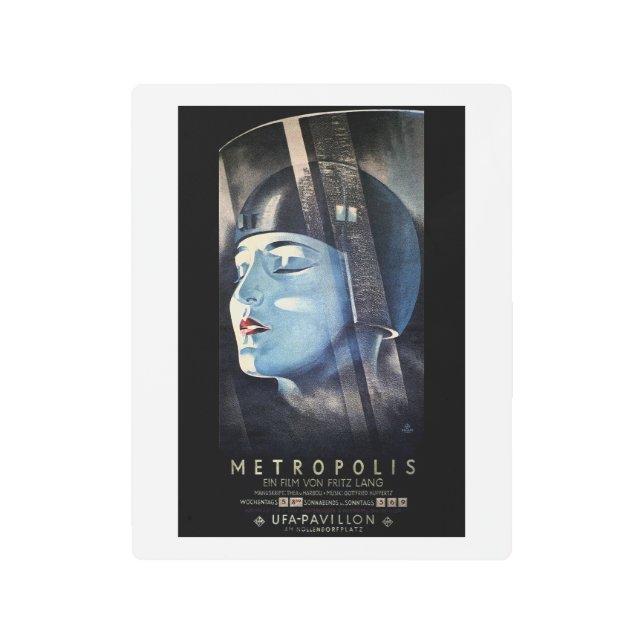 Impresión En Metal Metropolis de Fritz Lang (1927) (Anverso)