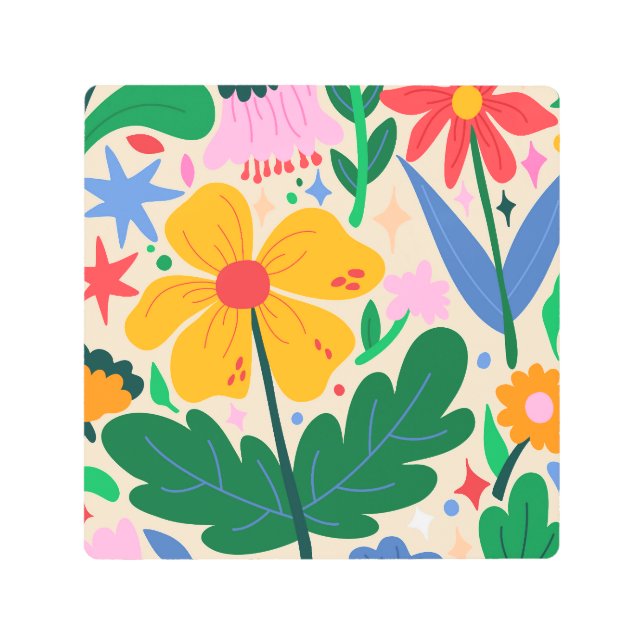 Impresión En Metal Mezcla de flores (Anverso)