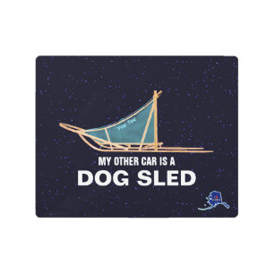 Impresión En Metal Mi Otro Coche Es Un Perro.