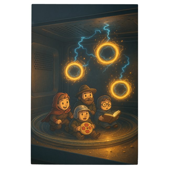 Impresión En Metal Microwave Time Travelers (Anverso)