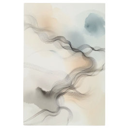 Impresión En Metal Minimal Air Flow Japandi Abstract Design