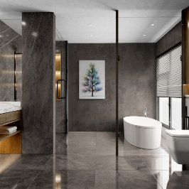 Impresión En Metal Minimalist Snowy Pine