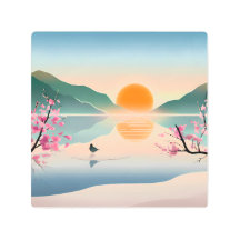 Minimalista Zen Sunrise Lake