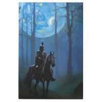 Misterioso caballero negro en la selva lunar