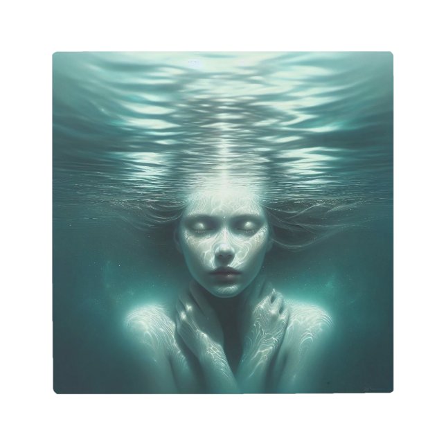 Impresión En Metal Mística profundidad: Surreal y acuático Dreamscape (Anverso)