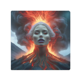 Impresión En Metal Mítica materializa volcán