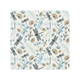 Impresión En Metal Moda Estilo Dragonfly Y Patrón Floral