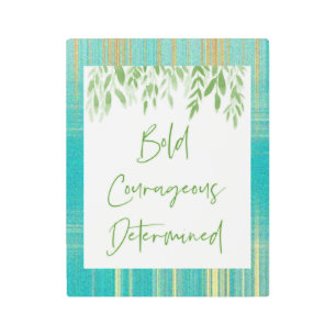 Impresión En Metal Moda negrita valiente determinante