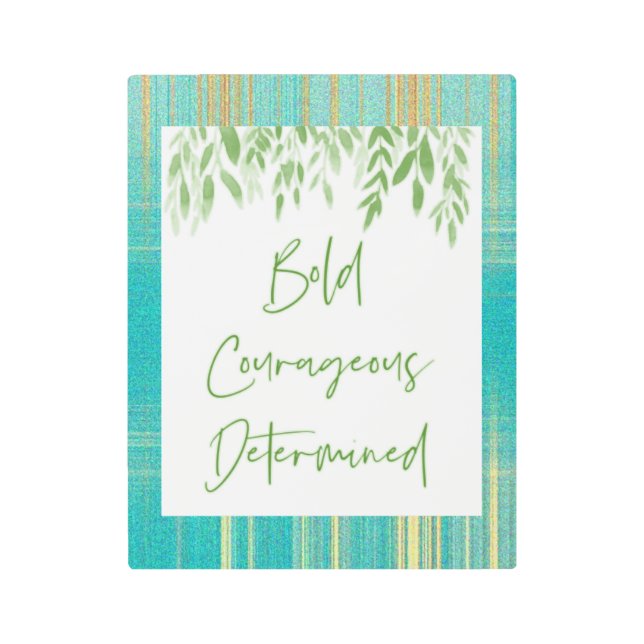 Impresión En Metal Moda negrita valiente determinante (Anverso)