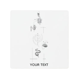 Impresión En Metal Modern Black & White Metal Print