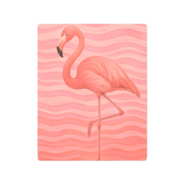 Impresión En Metal Modern Pink Flamingo Metal Print