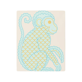Impresión En Metal Modern Stylized Monkey Metal Print