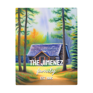 Impresión En Metal Moderna familia de cascadas de cascada de troncos