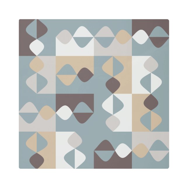 Impresión En Metal Moderno Mid Century - Caramelo De Chocolate Mint (Anverso)