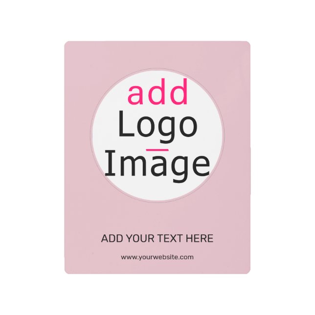 Impresión En Metal Moderno y moderno rosa de personalizable (Anverso)