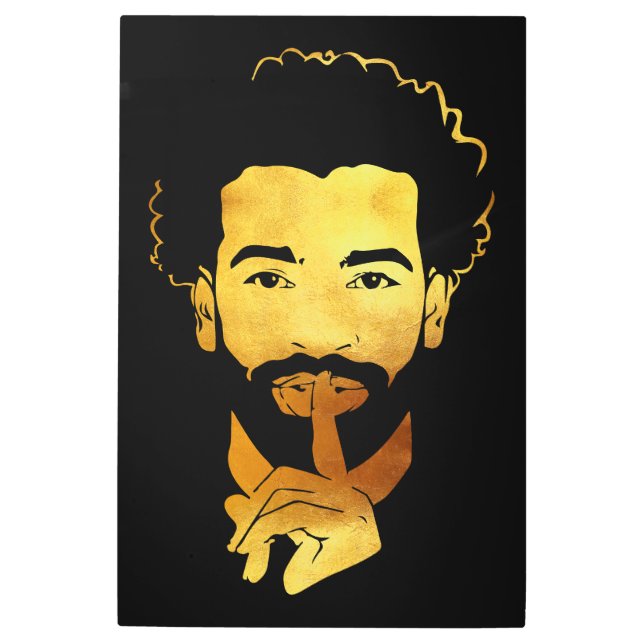 Impresión En Metal Mohamed Salah, el fútbol del rey egipcio (Anverso)