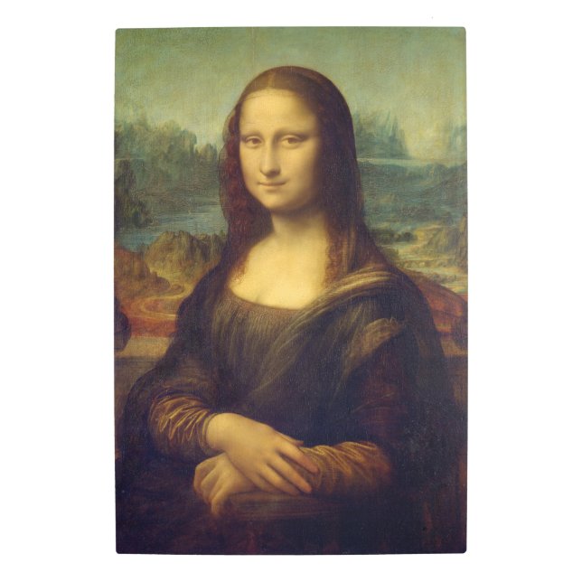 Impresión En Metal Mona Lisa By Leonardo Da Vinci (Anverso)