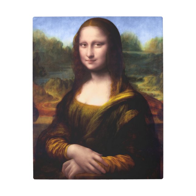Impresión En Metal Mona Lisa (Retrato de Lisa Gherardini) (Anverso)