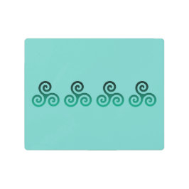 Impresión En Metal Moneda de símbolo celta de la época verde de Trisk