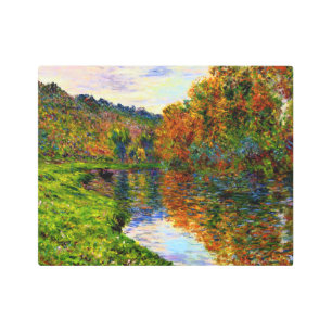 Impresión En Metal Monet - Brazo de la Jeufosse, otoño