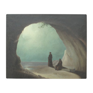 Impresión En Metal Monjes en un Grotto (por Carl Blechen)
