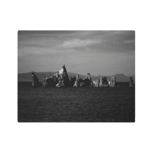 Impresión En Metal Mono Lake California - Blanco y negro