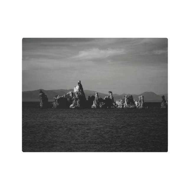Impresión En Metal Mono Lake California - Blanco y negro (Anverso)