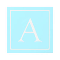 Monograma azul cielo simple