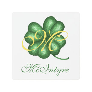 Impresión En Metal Monograma Shamrock