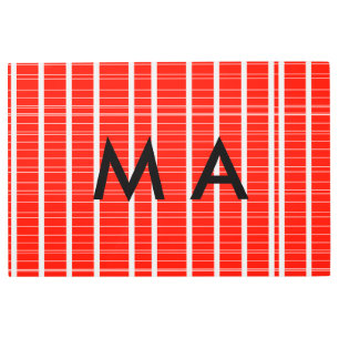 Impresión En Metal Monograma simple añada su letra de nombre man mini