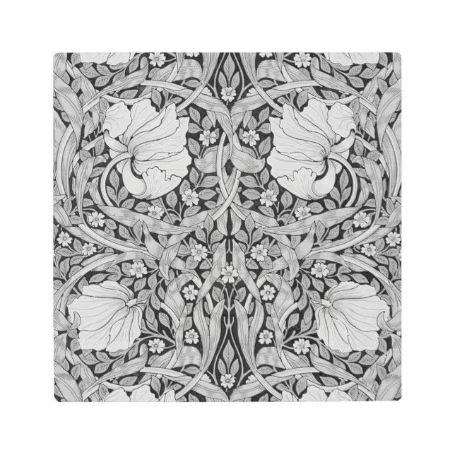 Impresión En Metal Monotone gris impermeable, William Morris (Anverso)