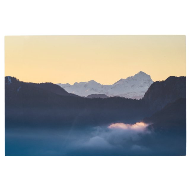 Impresión En Metal Montaña Triglav al atardecer (Anverso)