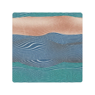 Impresión En Metal Montañas paisajísticas naturales: patrón sin fisur