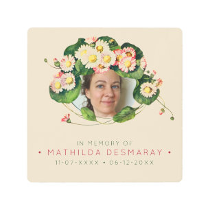 Impresión En Metal Monumento al personalizable Art Nouveau Daisies Ru