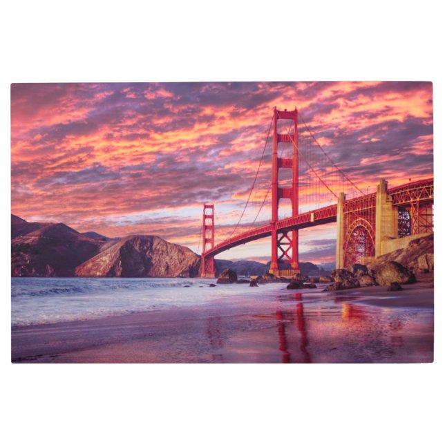 Impresión En Metal Monumentos | Puerta de Oro de San Francisco, CA (Anverso)