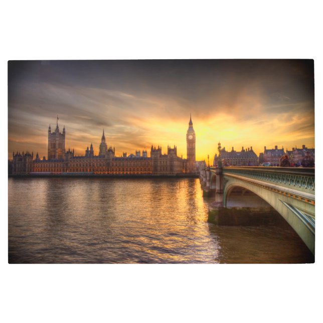 Impresión En Metal Monuments | Big Ben & Houses of Parliament (Anverso)
